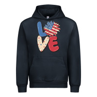 Navy love 4th of july Urban Hoodie - MaliasSmallBusiness