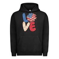 Pigment Black love 4th of july Urban Hoodie - MaliasSmallBusiness