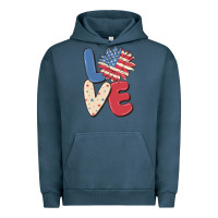 Pigment Midnight Navy love 4th of july Urban Hoodie - MaliasSmallBusiness