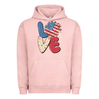 Pigment Salmon love 4th of july Urban Hoodie - MaliasSmallBusiness