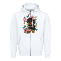 White Easter Dachshund Zipper Hoodie - RanaPortraitStore
