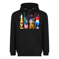 Black 4th of July American drinks Heavyweight Hoodie - Neo Western