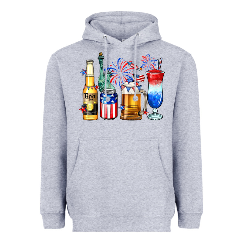4th Of July American Drinks Heavyweight Hoodie by Neo Western | Teevron