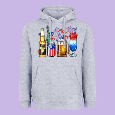 4th Of July American Drinks Heavyweight Hoodie Designed By Neo Western