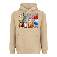 Mushroom 4th of July American drinks Heavyweight Hoodie - Neo Western