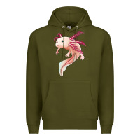 Army Green axolotl Premium Hoodie - Jasminsmagicworld