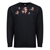 Black patriotic native American headdress 16oz libbey cup Premium Sweatshirt - HRA Design Shop