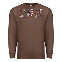 Chestnut patriotic native American headdress 16oz libbey cup Premium Sweatshirt - HRA Design Shop