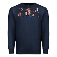 Navy patriotic native American headdress 16oz libbey cup Premium Sweatshirt - HRA Design Shop