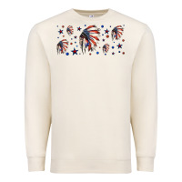 Sandshell patriotic native American headdress 16oz libbey cup Premium Sweatshirt - HRA Design Shop