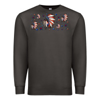 Smoke patriotic native American headdress 16oz libbey cup Premium Sweatshirt - HRA Design Shop