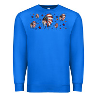 True Royal patriotic native American headdress 16oz libbey cup Premium Sweatshirt - HRA Design Shop