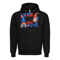 Black born in the usa Zipper Hoodie - Zillion Design Studio