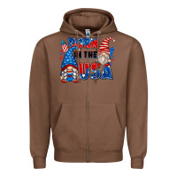 Chestnut born in the usa Zipper Hoodie - Zillion Design Studio