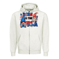 Oatmeal Heather born in the usa Zipper Hoodie - Zillion Design Studio