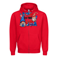 Red born in the usa Zipper Hoodie - Zillion Design Studio