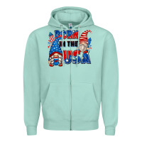 Seafoam born in the usa Zipper Hoodie - Zillion Design Studio