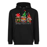 Black merry christmas gnomes Heavyweight Hoodie - CowhideDigitalArt