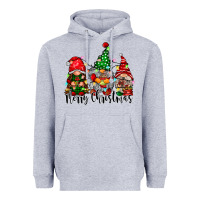 Heather Grey merry christmas gnomes Heavyweight Hoodie - CowhideDigitalArt