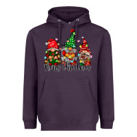 Plum merry christmas gnomes Heavyweight Hoodie - CowhideDigitalArt