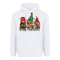 White merry christmas gnomes Heavyweight Hoodie - CowhideDigitalArt