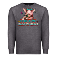 Charcoal Heather don't go bacon my heart Premium Sweatshirt - CowhideDigitalArt