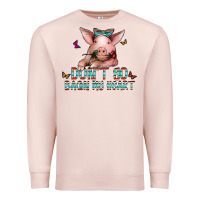 Pale Pink don't go bacon my heart Premium Sweatshirt - CowhideDigitalArt