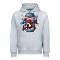 Heather Grey American can cooler Urban Hoodie - MaliasSmallBusiness