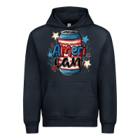 Navy American can cooler Urban Hoodie - MaliasSmallBusiness