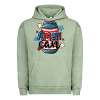 Pigment Oil Green American can cooler Urban Hoodie - MaliasSmallBusiness