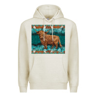 Turquoises Gemstones Cowhide Highland Cow Premium Hoodie | Teevron