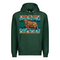 Sports Green turquoises gemstones cowhide highland cow Premium Hoodie - BarkalooDesign