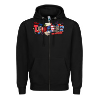 Black American teacher Zipper Hoodie - Zillion Design Studio
