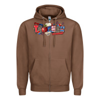 Chestnut American teacher Zipper Hoodie - Zillion Design Studio