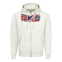 Oatmeal Heather American teacher Zipper Hoodie - Zillion Design Studio