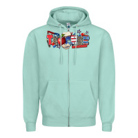 Seafoam American teacher Zipper Hoodie - Zillion Design Studio