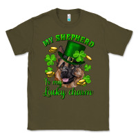 Army Green st.patrick's day my shepherd is my lucky charm Classic Tee - RanaPortraitStore