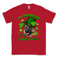 Red st.patrick's day my shepherd is my lucky charm Classic Tee - RanaPortraitStore
