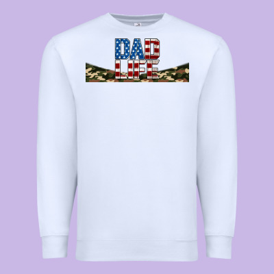 Patriotic Dad Life 16oz Libbey Cup Premium Sweatshirt Designed By Hra Design Shop