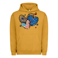 Pigment Peanut Butter american flag leopard hearts Urban Hoodie - MaliasSmallBusiness