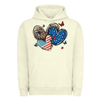 Pigment Pistachio american flag leopard hearts Urban Hoodie - MaliasSmallBusiness