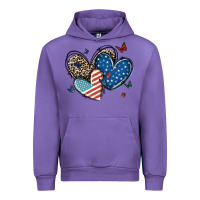 Tulip american flag leopard hearts Urban Hoodie - MaliasSmallBusiness