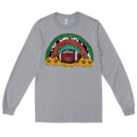 Heather Grey merry christmas sunflower rainbow Long Sleeve Tee - BarkalooDesign