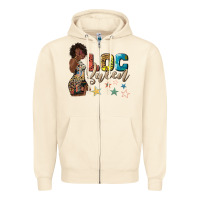 Afro Woman Loc Queen Zipper Hoodie | Teevron