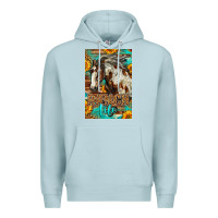 Blue Mist Western Ranch Life Mustang Horse Premium Hoodie - LillyAllenDesigns