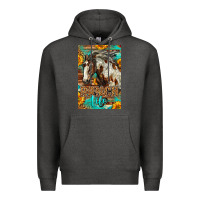 Charcoal Heather Western Ranch Life Mustang Horse Premium Hoodie - LillyAllenDesigns