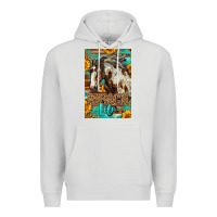 Dove Grey Western Ranch Life Mustang Horse Premium Hoodie - LillyAllenDesigns