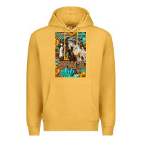 Mustard Western Ranch Life Mustang Horse Premium Hoodie - LillyAllenDesigns