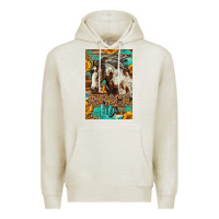 Oatmeal Heather Western Ranch Life Mustang Horse Premium Hoodie - LillyAllenDesigns