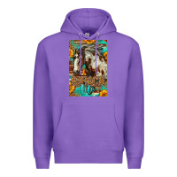 Purple Western Ranch Life Mustang Horse Premium Hoodie - LillyAllenDesigns